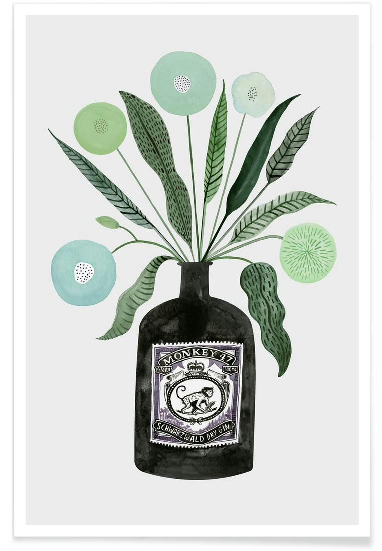 GINSPIRATION NO.4 - Affiche gris & noir