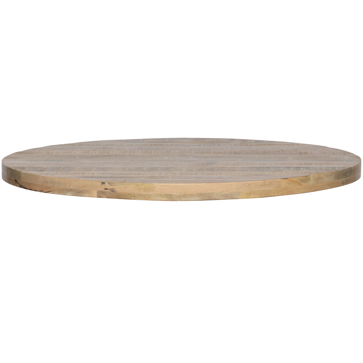 WOOOD tafelblad rond Tablo - Mango - White Wash - 120x120