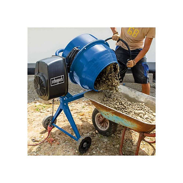 Betonniere electrique SCHEPPACH MIX140 140 L 550 W roues volant