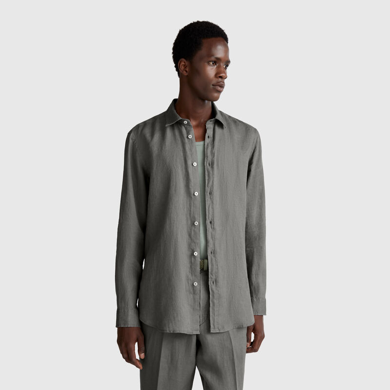 Shirt in pure linen