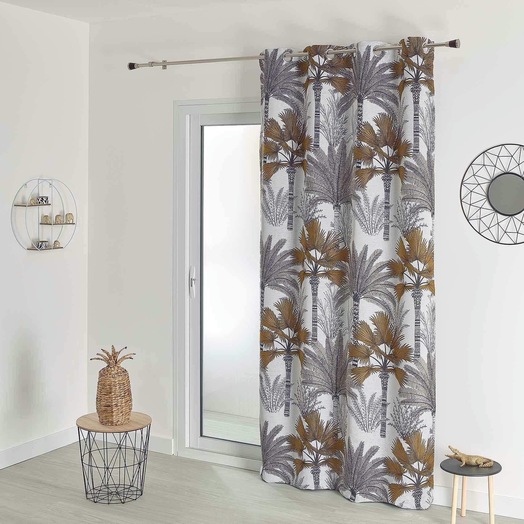 - Rideau d'ameublement à jacquard exotique