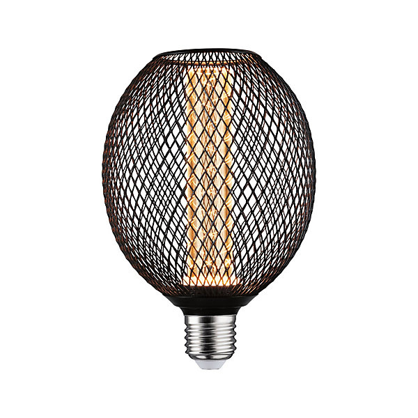 Metallic Glow Standard 230 V Globe LED E27 Spiral 200lm 4,2W 1800K Noir
