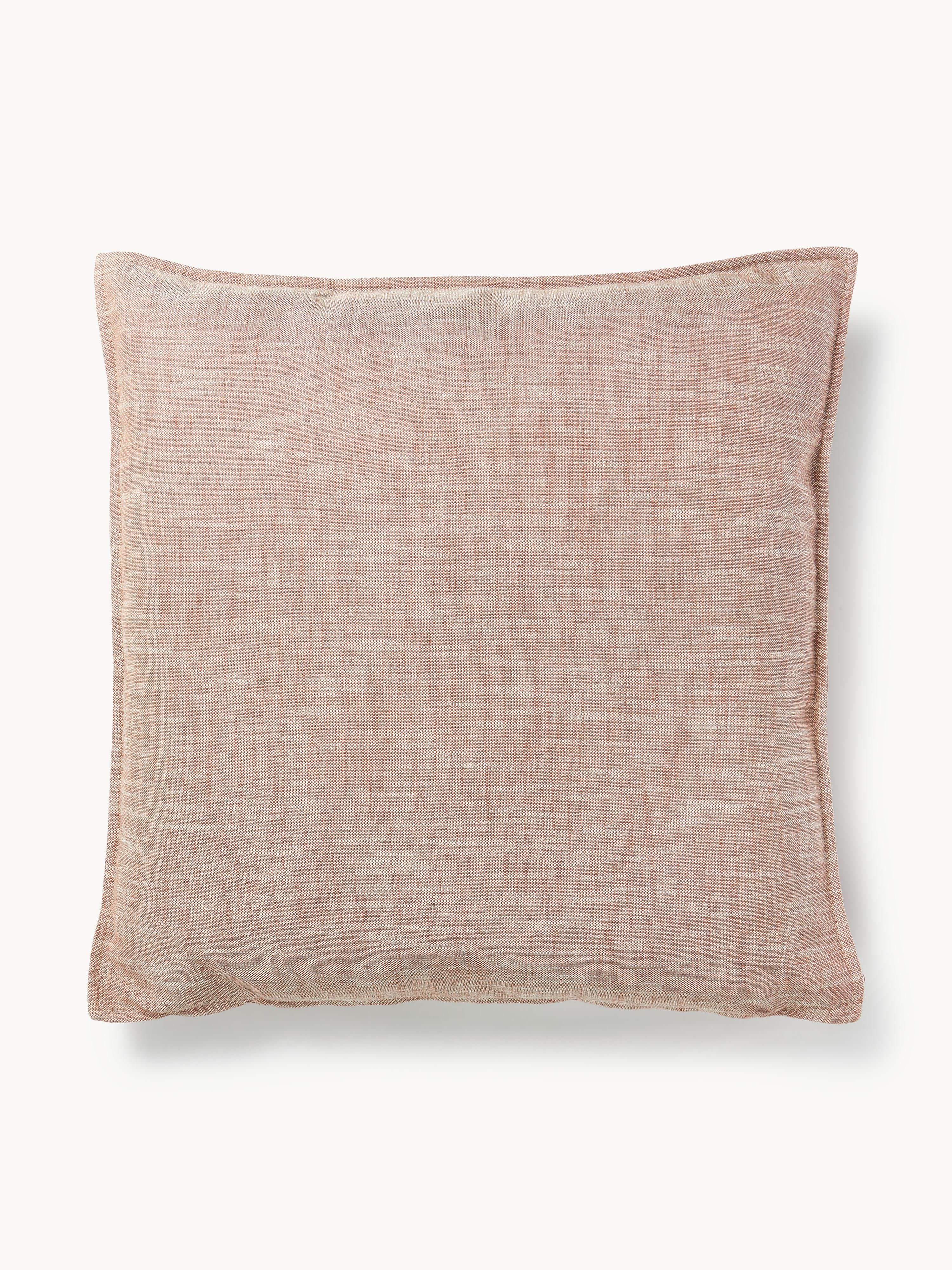 Großes Sofa-Kissen Lennon aus Leinen-Mix, 70 x 70 cm