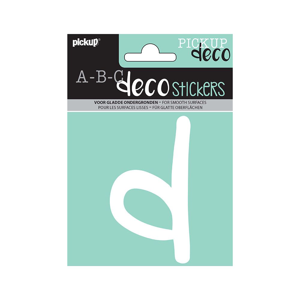 BOKSTAVER PICKUP D ABC DECO ZOË 110 MM D HVIT
