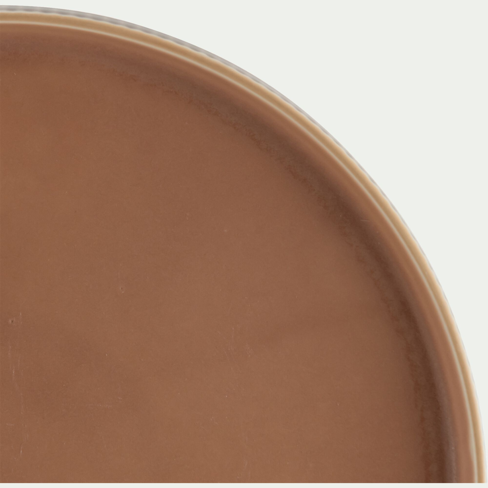 SIENNA - Assiette à dessert en grès D21,5cm - brun café