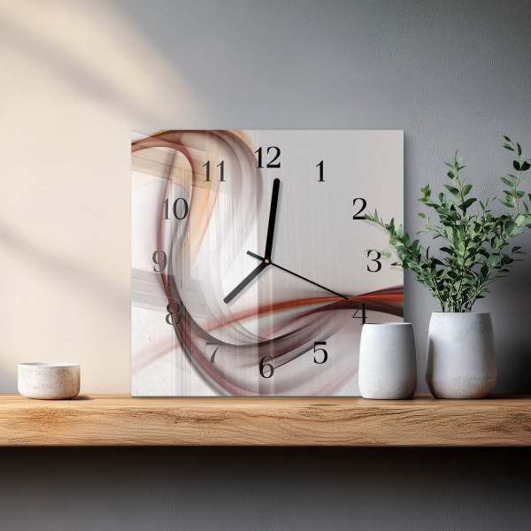 Zegar abstrakcyjny 30x30 Abstrakcja design wzory kolory moderna