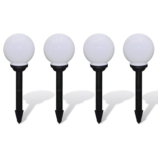 NNEVL Garden Path Solar Ball Light LED 15cm 4pcs with Ground Spike