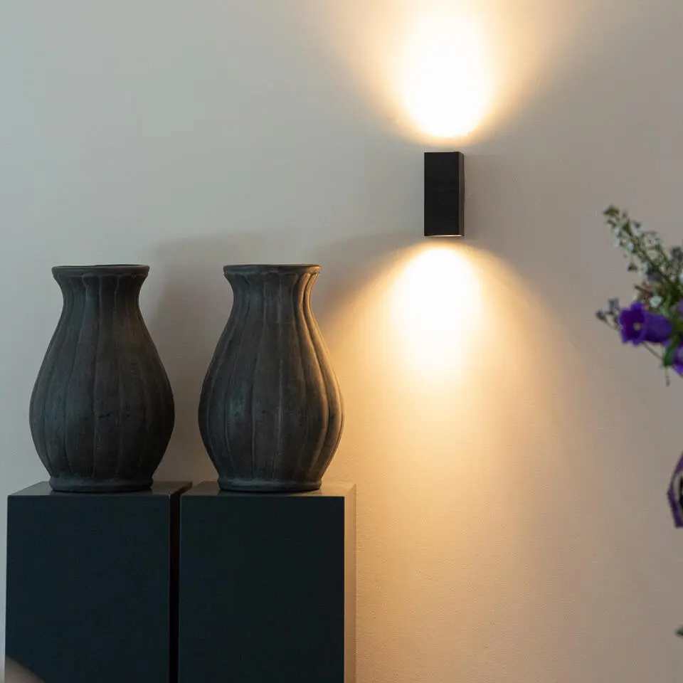 Qazqa up? en downlight lamp baleno zwart gu10