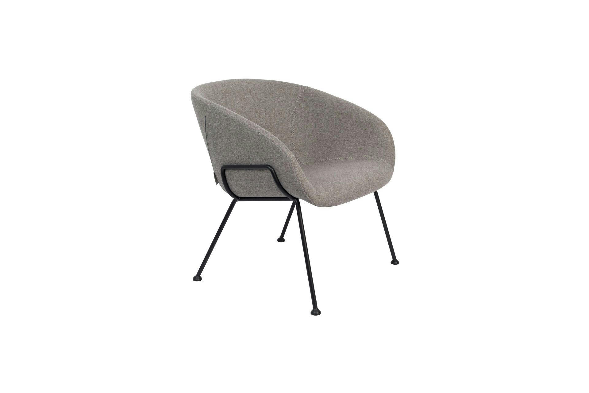 BAR FESTON - Fauteuil lounge en tissu gris