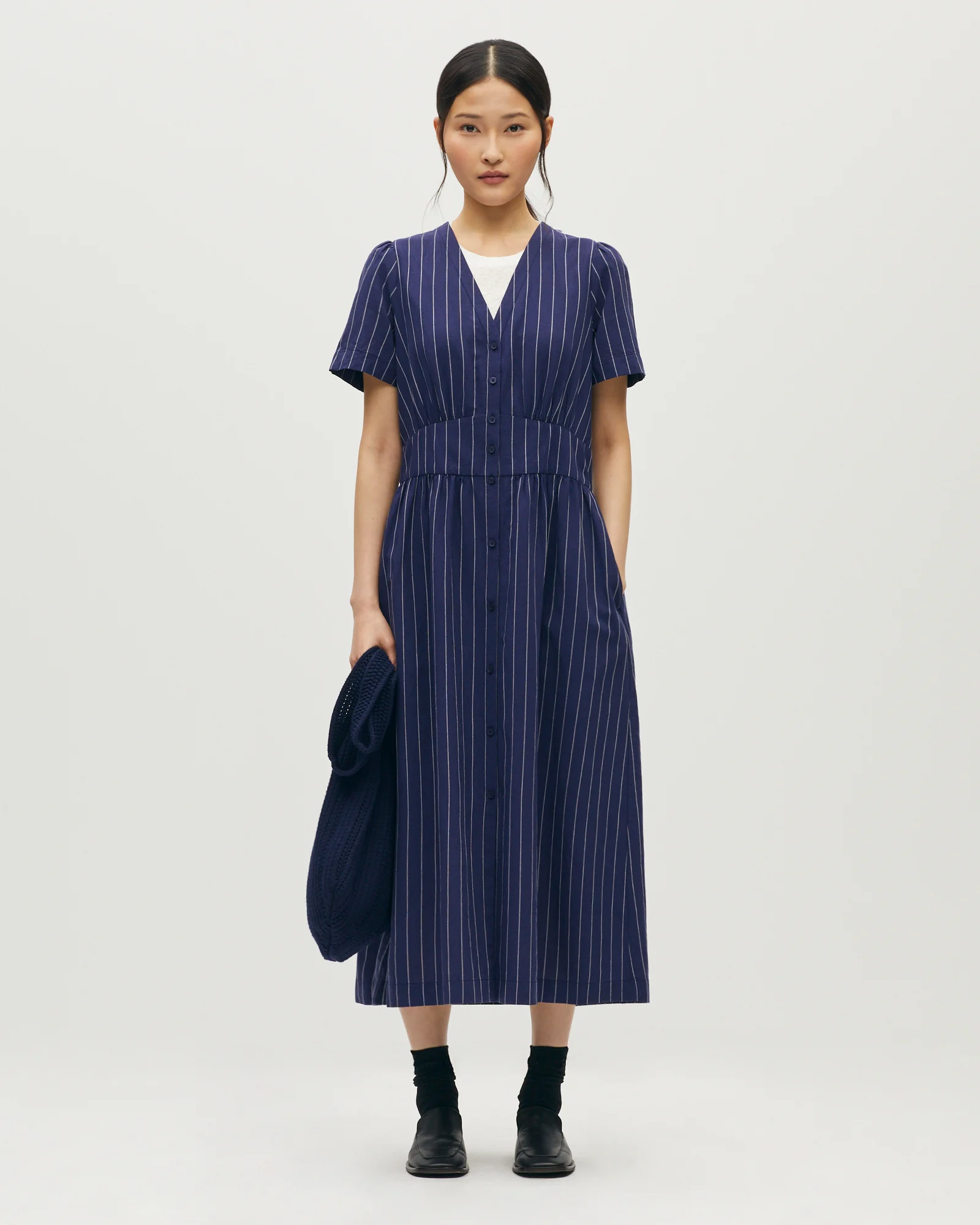 Robe longue manches courtes