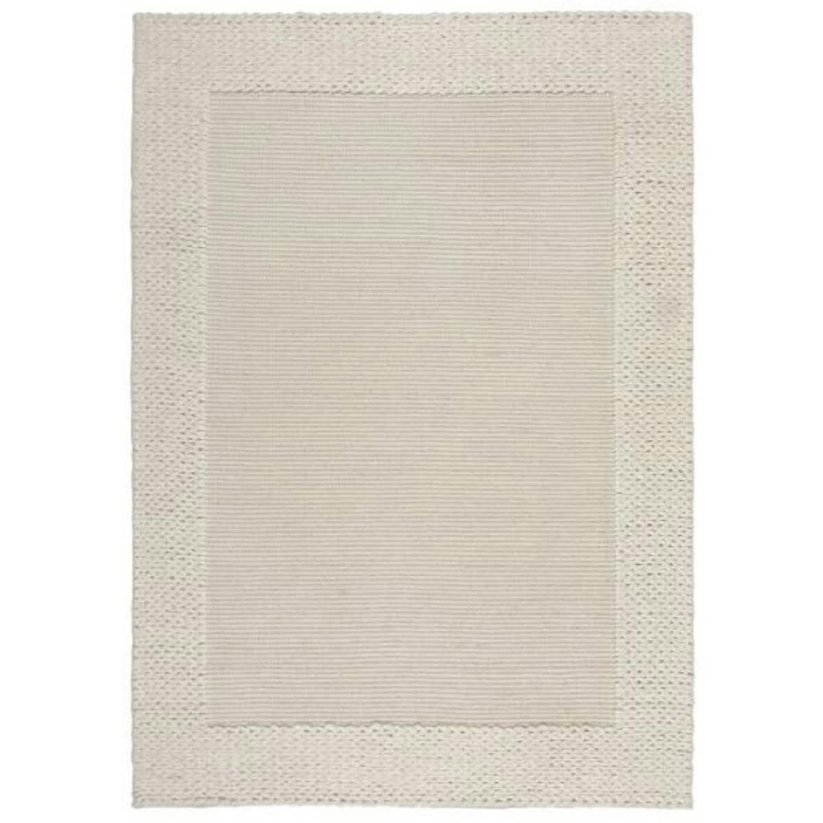 PILAT - Tapis de salon en laine beige 120x170 cm