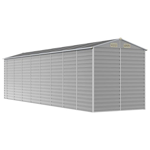 NNEVL Garden Shed Light Grey 191x725x198 cm Galvanised Steel
