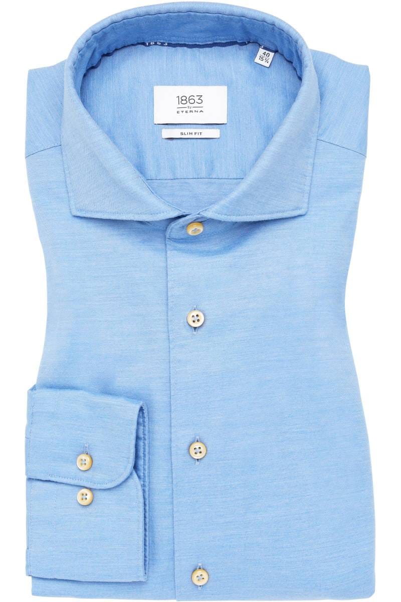ETERNA 1863 Slim Fit Hemd blau, Einfarbig