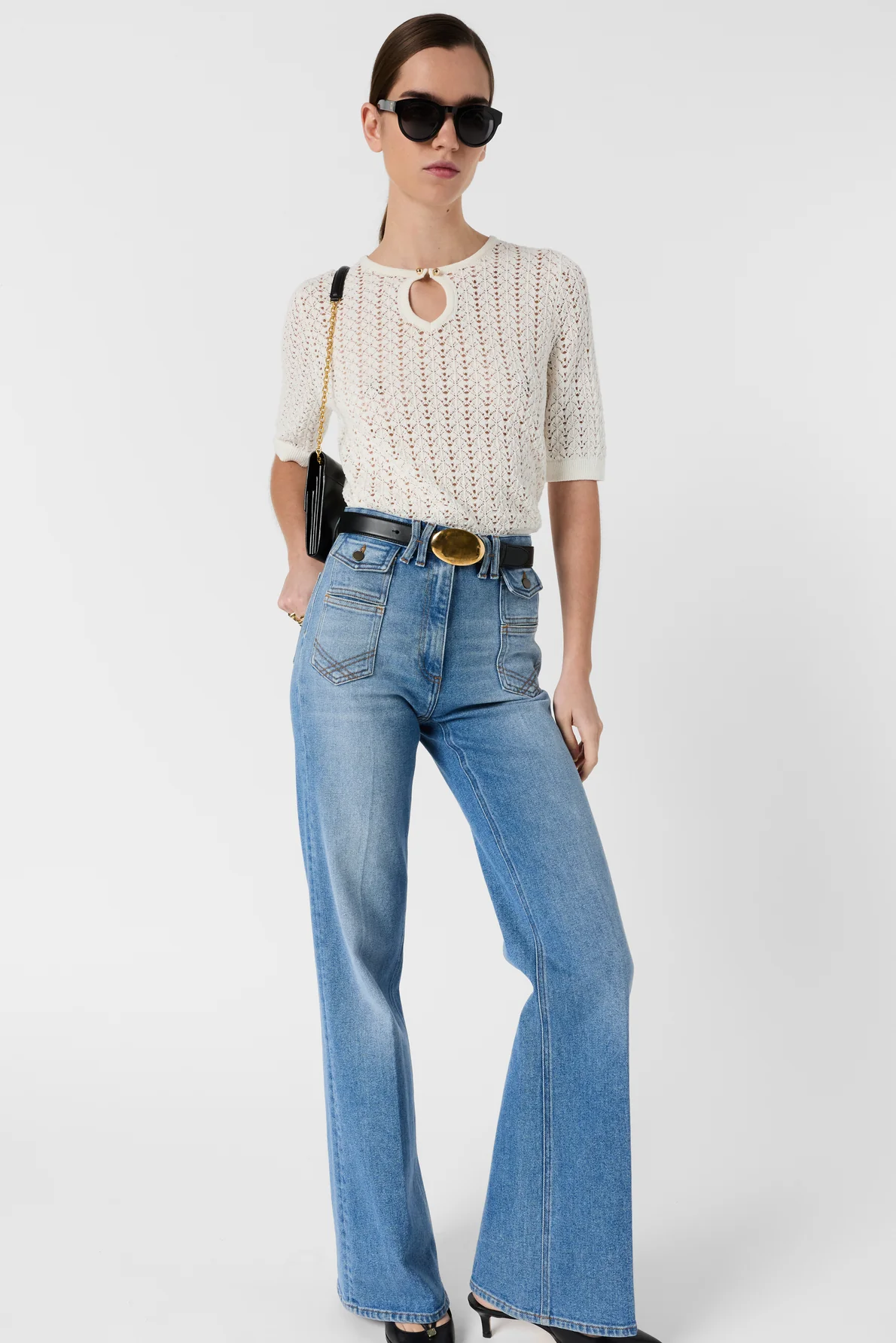 Pull en crochet à manches courtes - LAZARE