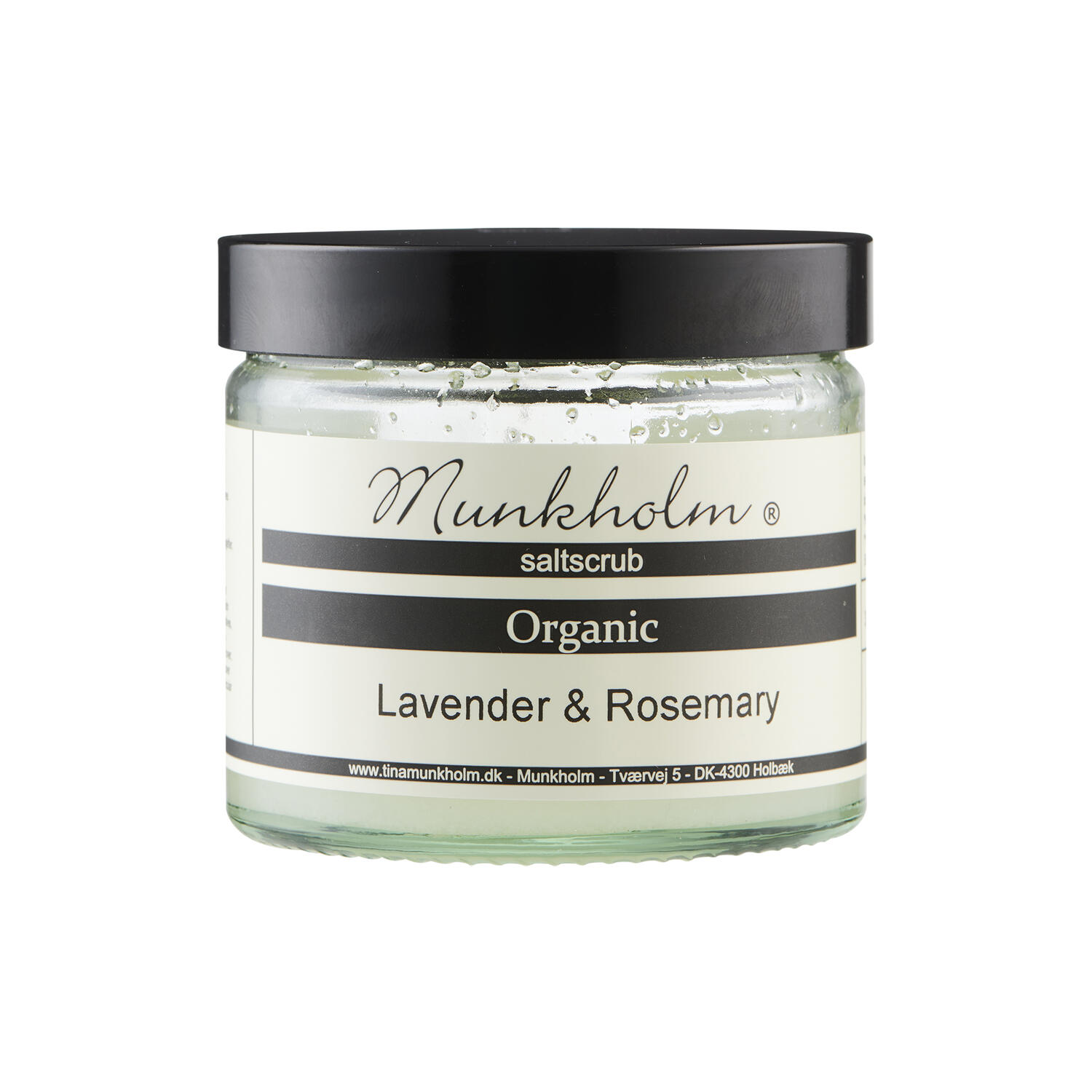 økologisk saltskrub, lavender & rosemary