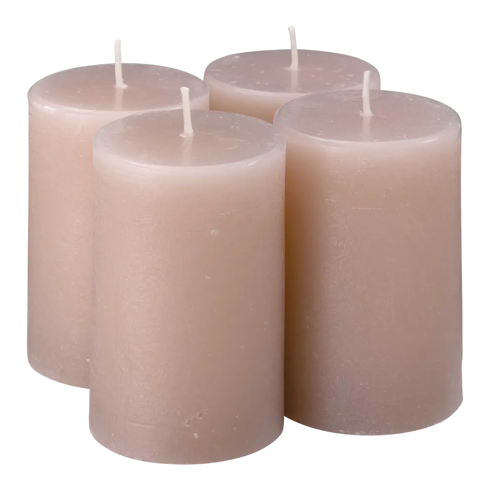 Zylinderkerze 4er-Set Rustic