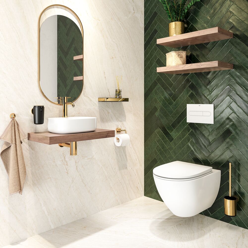 Tiger Cooper Toiletrolhouder zonder Klep - Goud