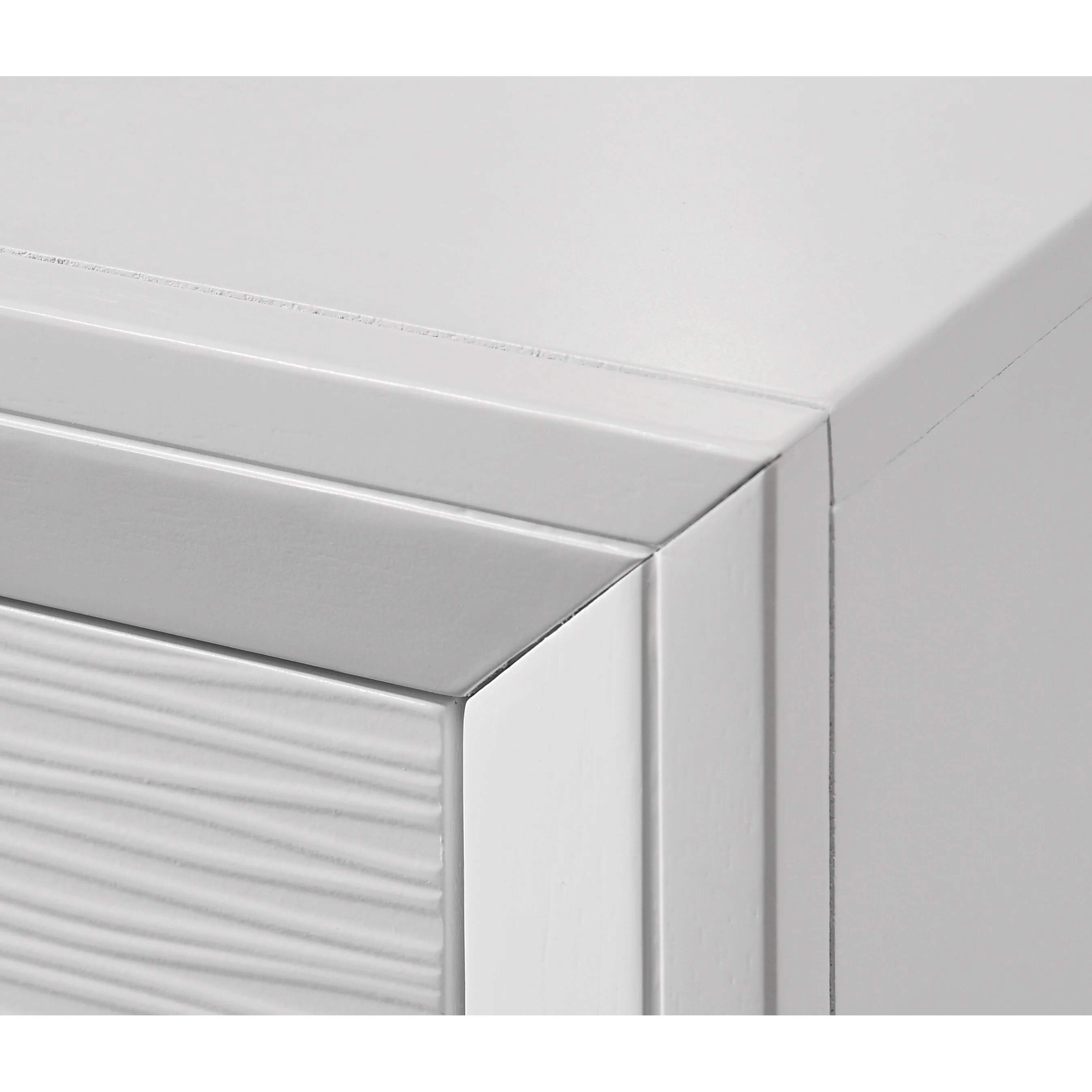 Contemporary Modern Look 2-Drawer Nightstand End Table Two Storage Drawers Round Knobs Bedroom Living Room Wooden Furniture