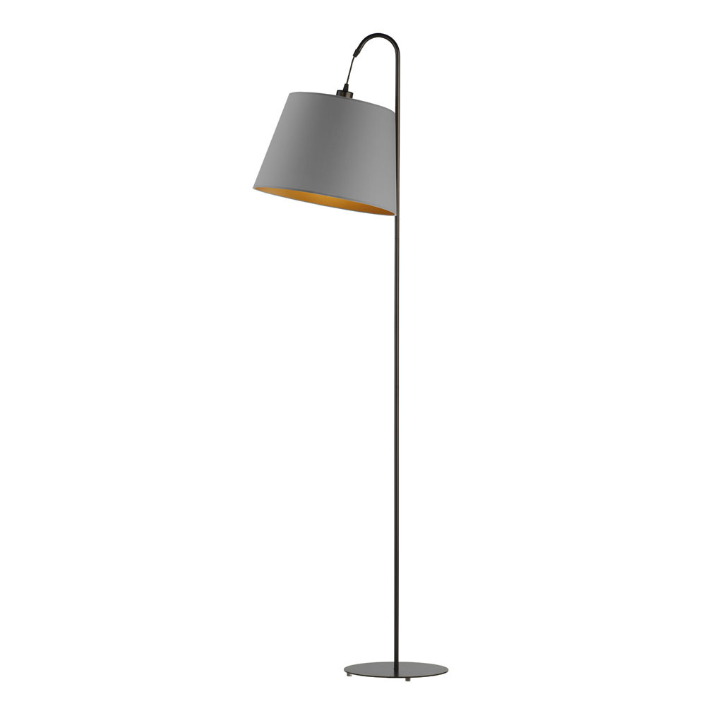 Lampa podłogowa TALLIN GOLD do czytania CZARNY