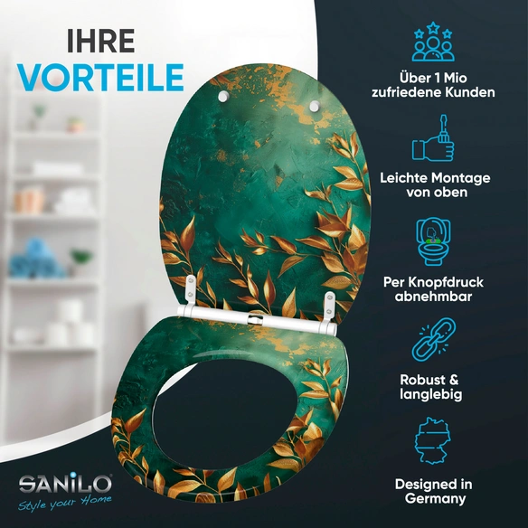 WC-Sitz »Greego«, mit Schnellverschluss Greego, Grün, Oval