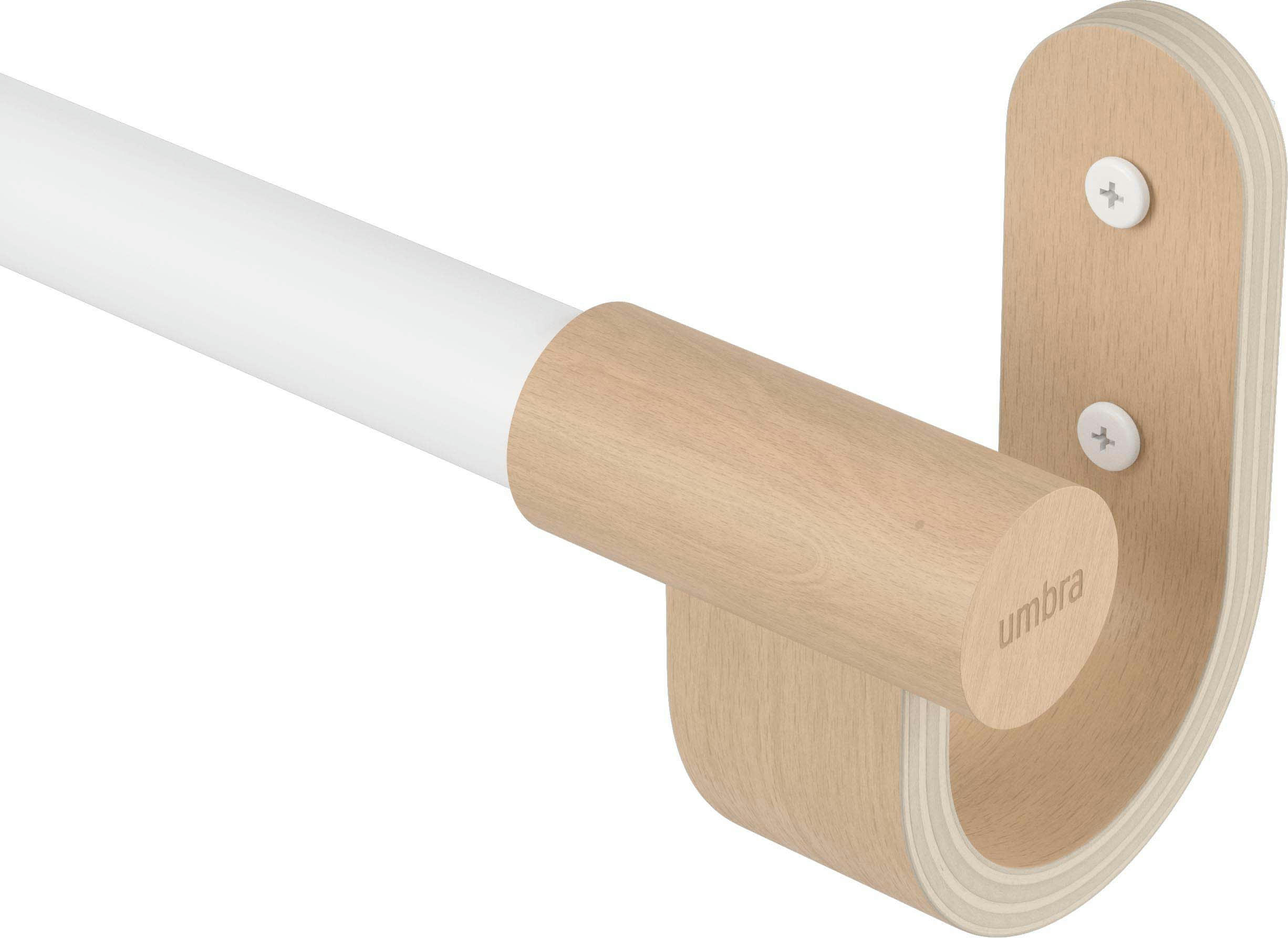 BELLWOOD - Tringle à rideaux extensible (107-305cm) D25mm blanc