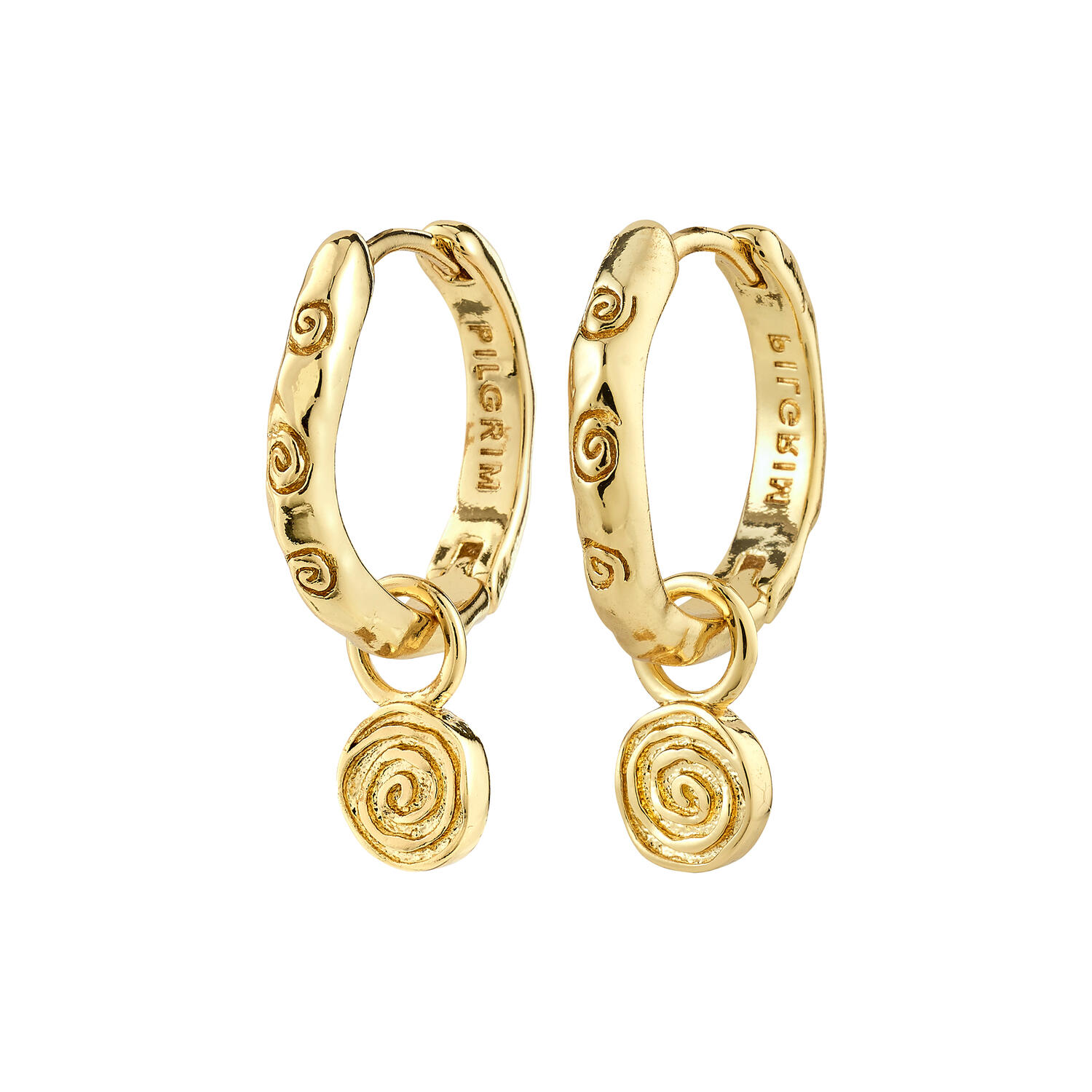 FIRE hoops, guldbelagt