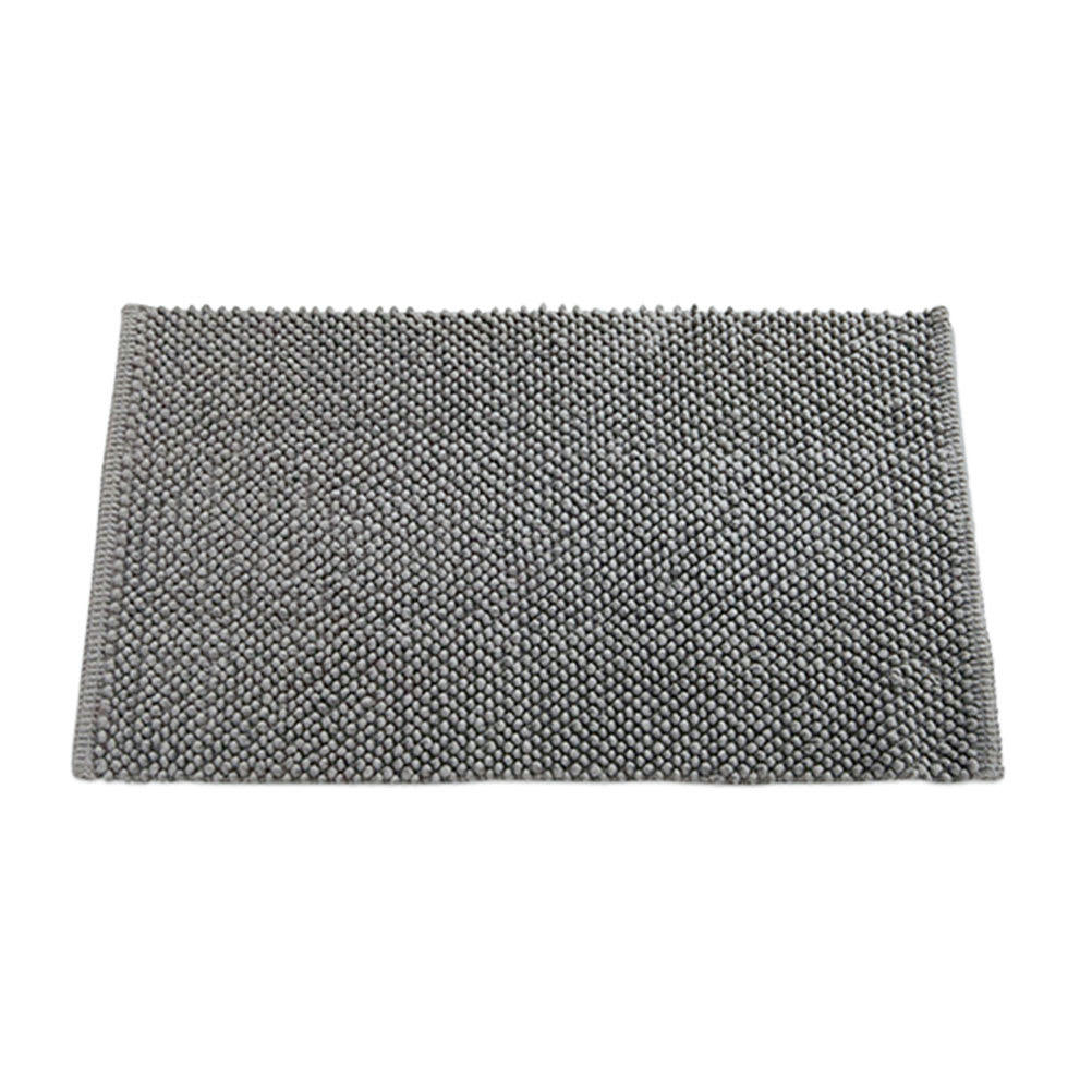 POLYESTER - Carpette de bain zinc 50x80cm