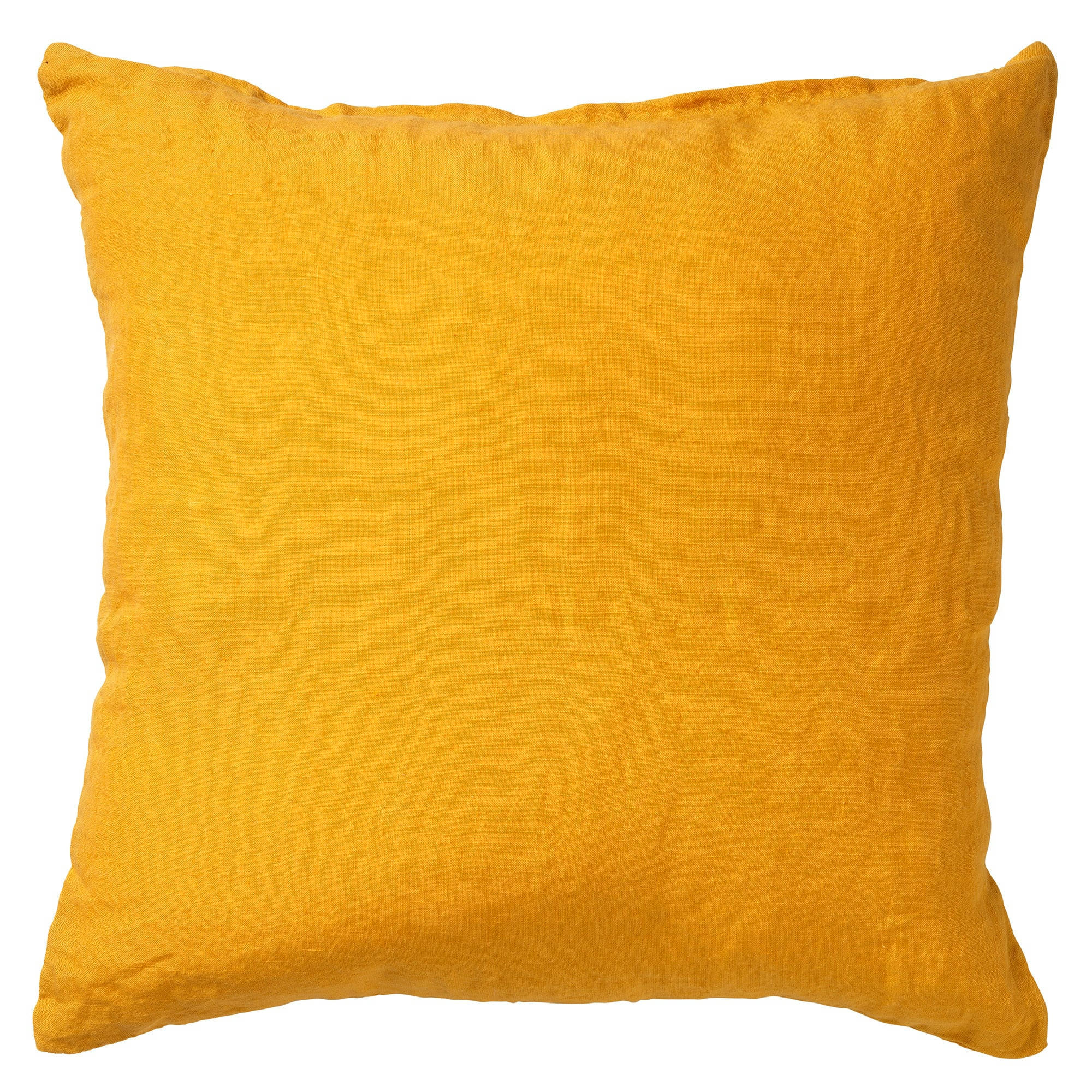 - Housse de coussin jaune en laine-45x45 cm uni
