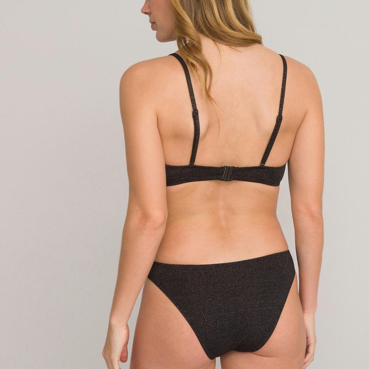 Haut de maillot de bain triangle, maille reliéfée