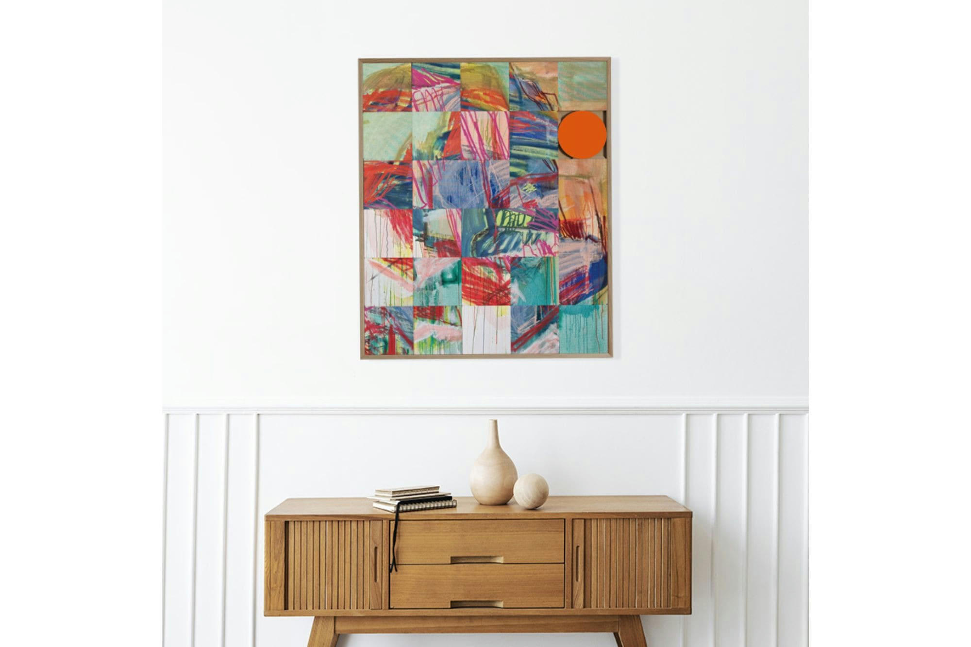 METEORITES XL - Tableau en bois taquin  63 x 78 de Nathalie Gallet