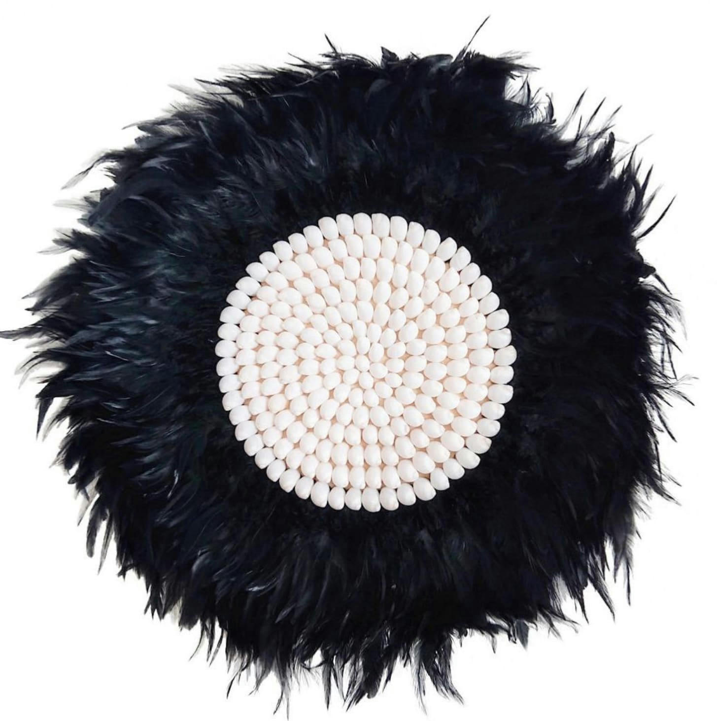 NORA - Jujuhat noir coquillages blancs D50 cm