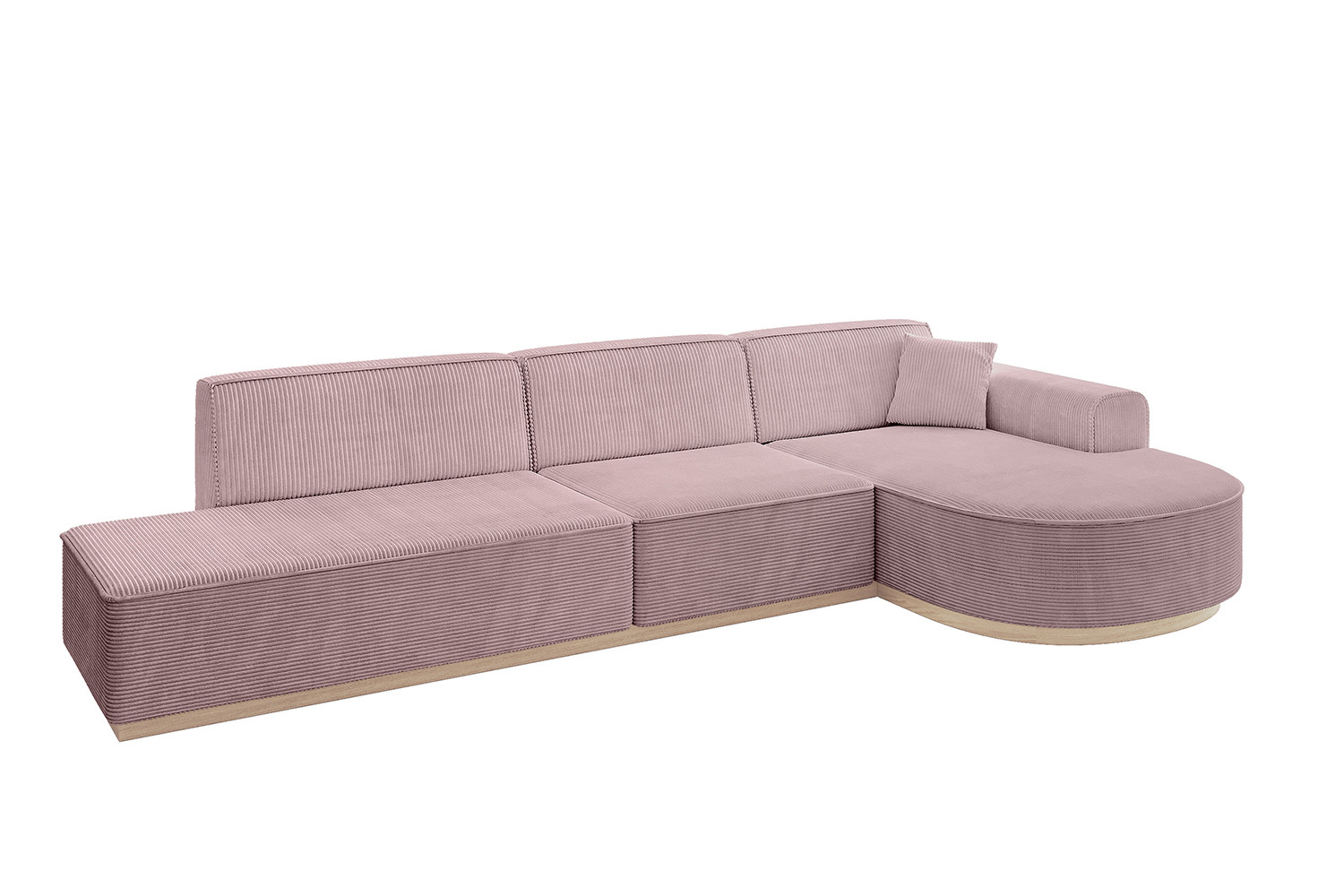 Narożnik prawostronny bez funkcji spania ARRIO-L2 - 328x171x83 Różowy
