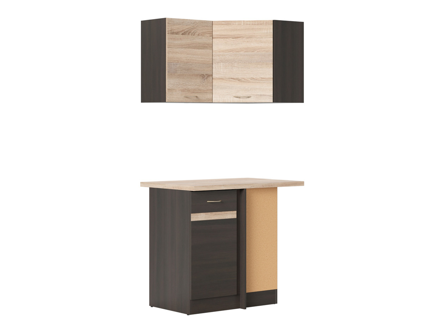Zestaw narożny Junona Line zabudowuje naroże 100x60 cm wenge/dąb sonoma