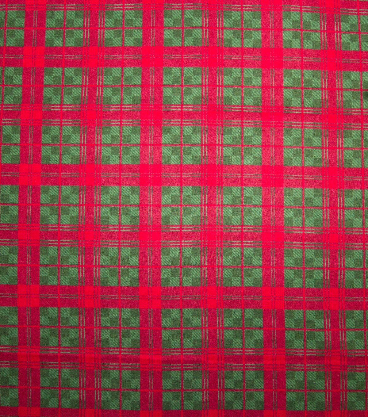 Green & Red Plaid Super Snuggle Flannel Fabric