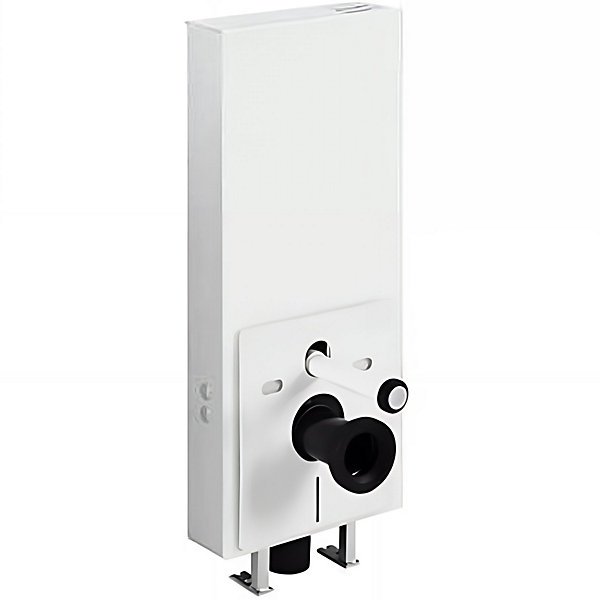 Bâti-support pour cuvette de WC au sol habillage blanc complet insonorisé prêt à poser SANINDUSA SANGLASS WALL 3/6L