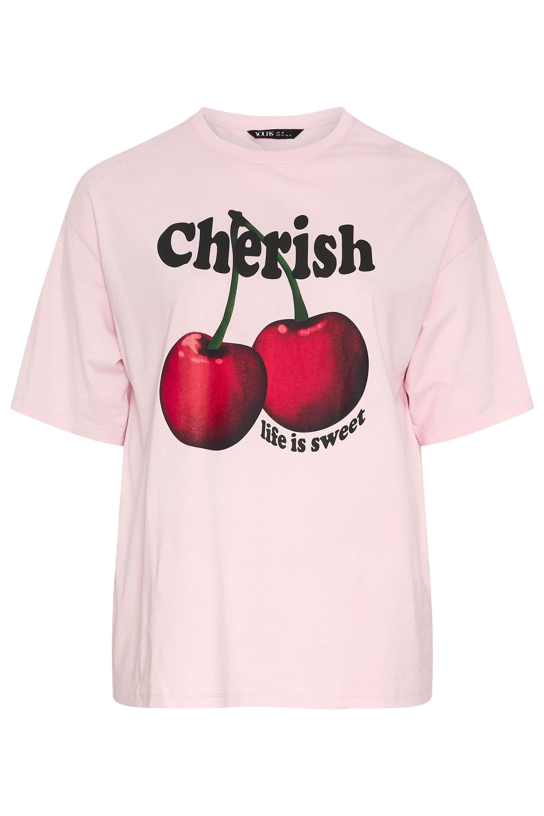 Yours Cherry Slogan T-Shirt