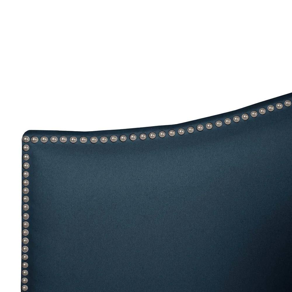 Skyline Furniture Custom Nailhead Trim Microsuede Upholstered Headboard