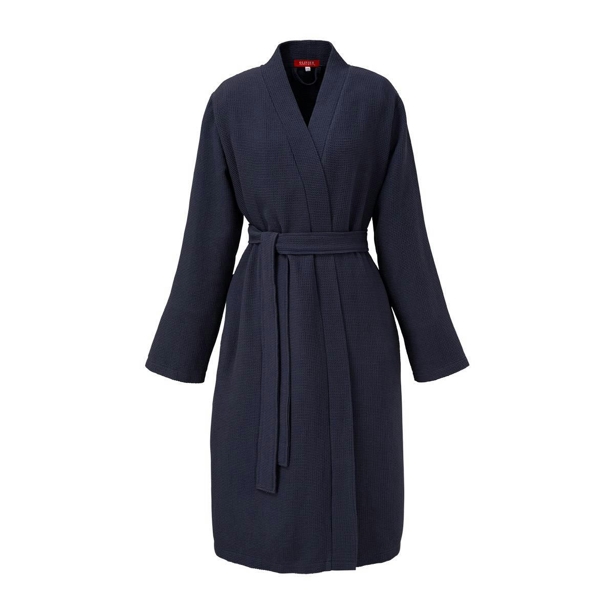 ZORBA - Kimono de bain en  coton nid d'abeille bleu XL