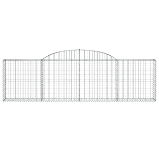 NNEVL Arched Gabion Basket 300x30x80/100 cm Galvanised Iron