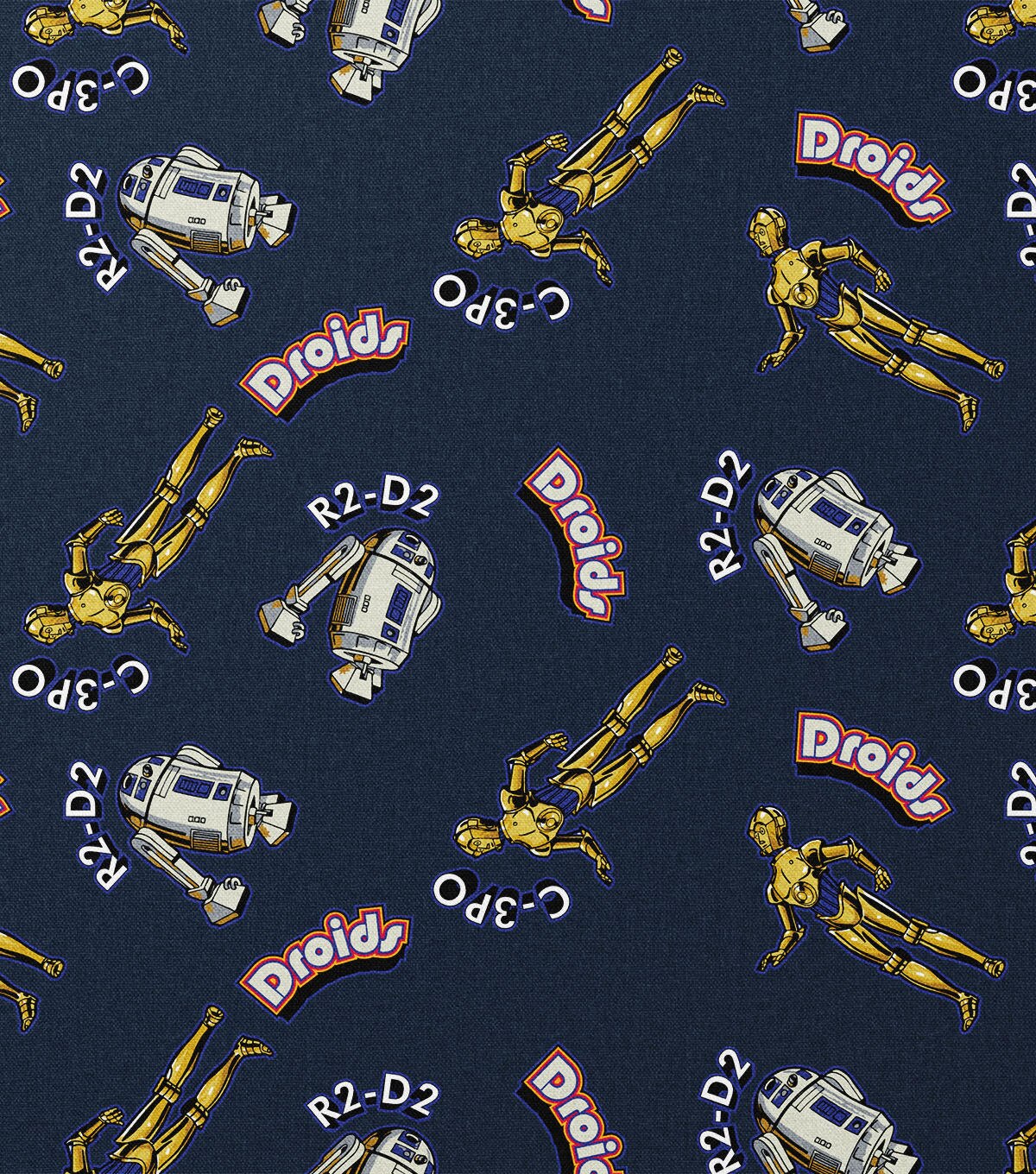 Star Wars Droids Character Toss Cotton Fabric