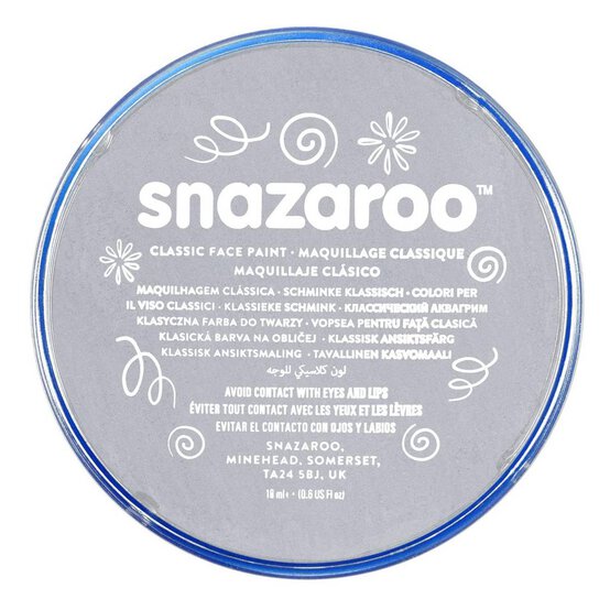 Snazaroo Light Grey Face Paint Compact 18ml