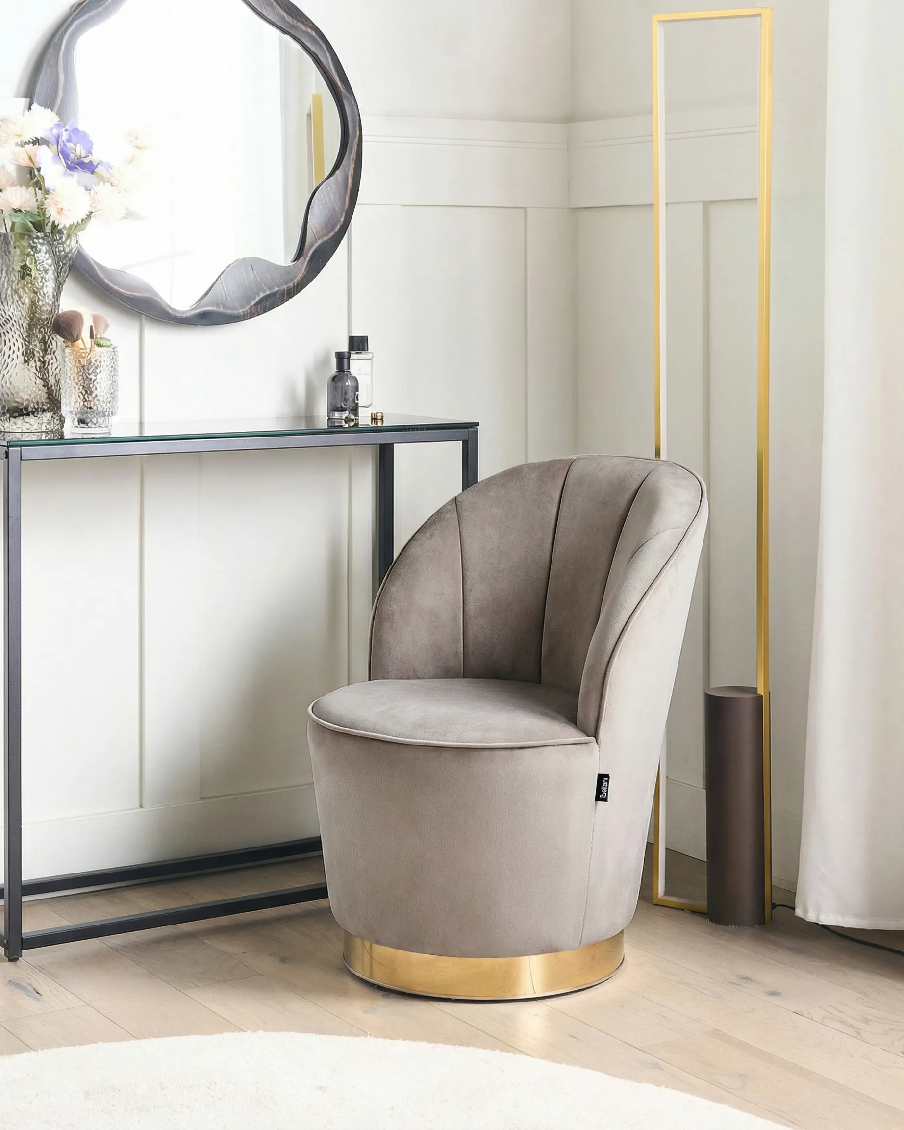 Armchair ALBY Velvet Light Beige