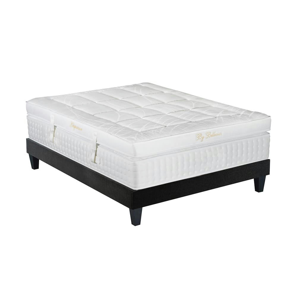 EMPEREUR - Ensemble  180x200  Matelas + Sommier Bois
