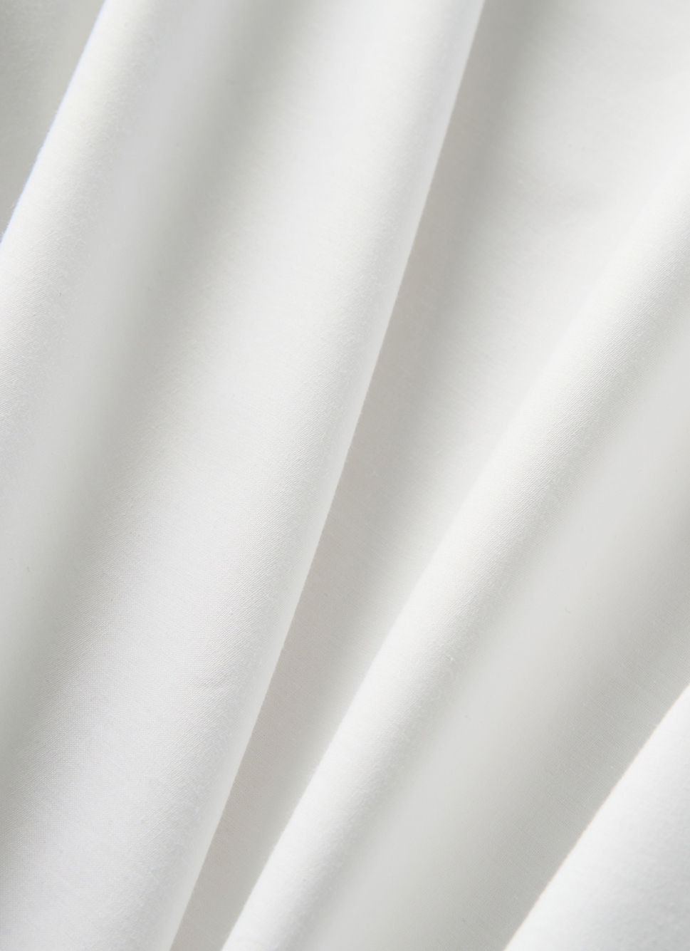 DRAP HOUSSE UNI EN PERCALE DE COTON BLANC