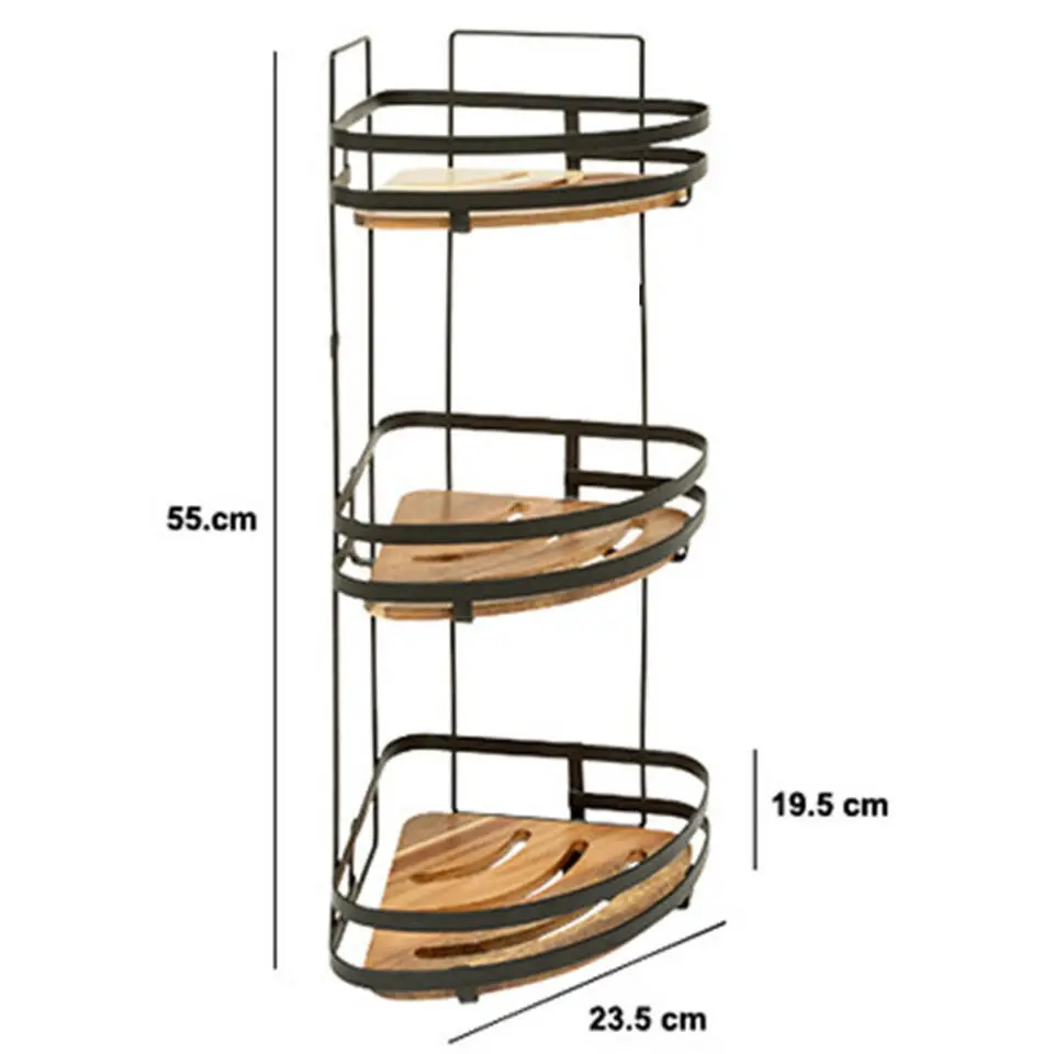 5Five Doucherekje - metaal/hout - staand - 22x55cm