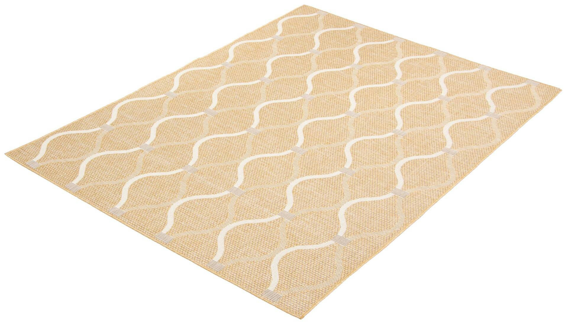 ECARPET Veranda Abstract Indoor/Outdoor Area Rug, Gold, Assorted Sizes