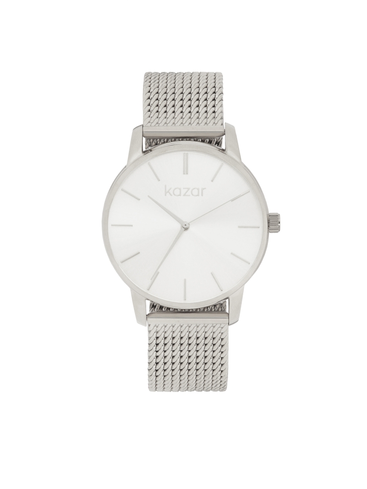 Minimalist watch in silver color