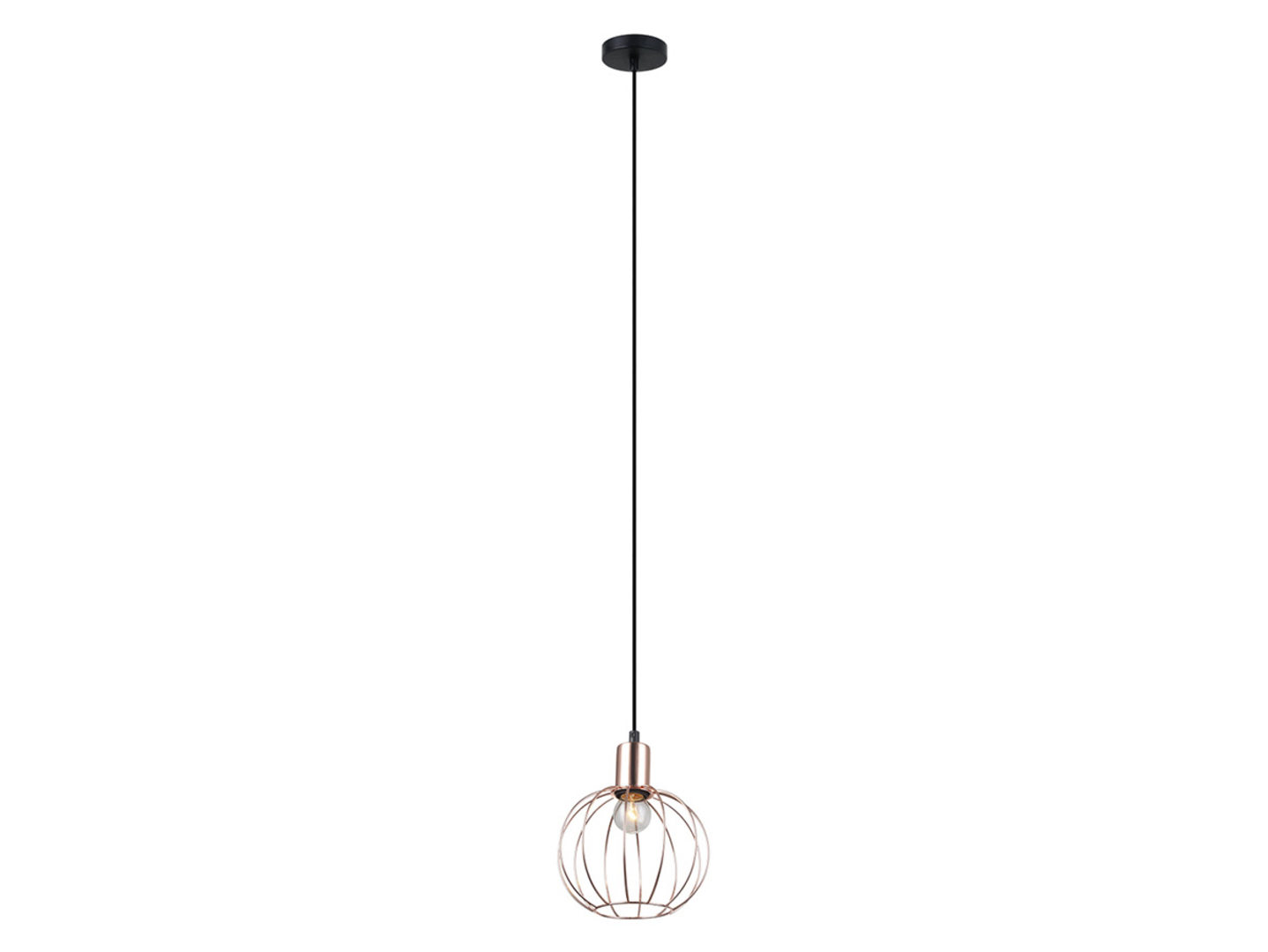 Lampa wisząca Gervais stalowa miedziano-czarna