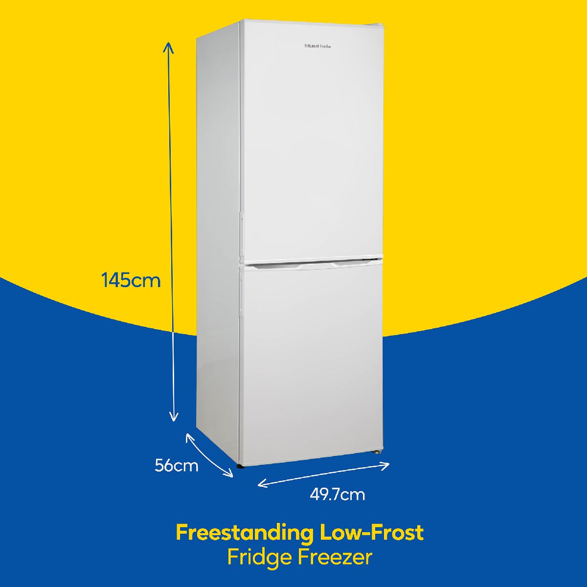 Russell Hobbs Fridge Freezer Low Frost 145cm Tall 174L Freestanding