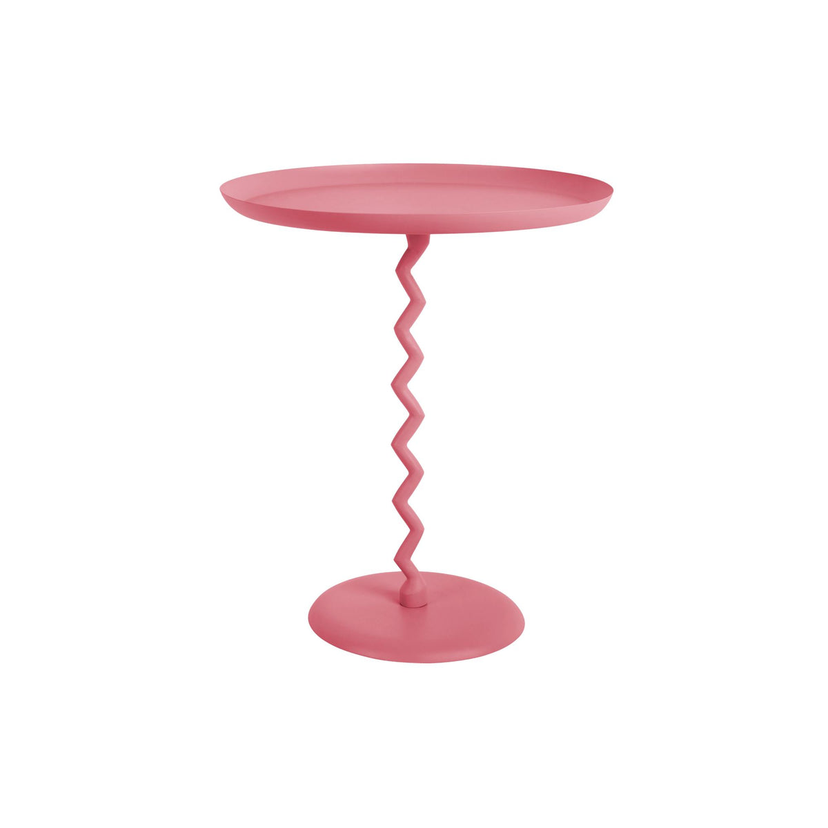 Leitmotiv bijzettafel Zig Zag - roze - Ø44cm